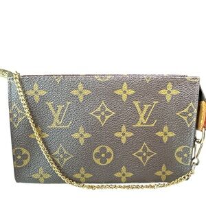 Louis Vuitton Monogram Brown and Gold Clutch